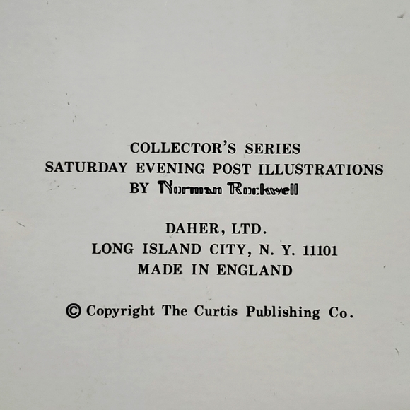 Norman Rockwell Tin Tray Home Office Decor Shelf Organizer Money Trinket - Picture 15 of 16